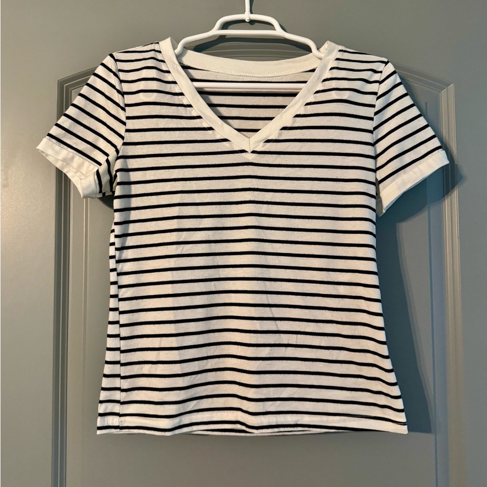 Striped V-Neck Top